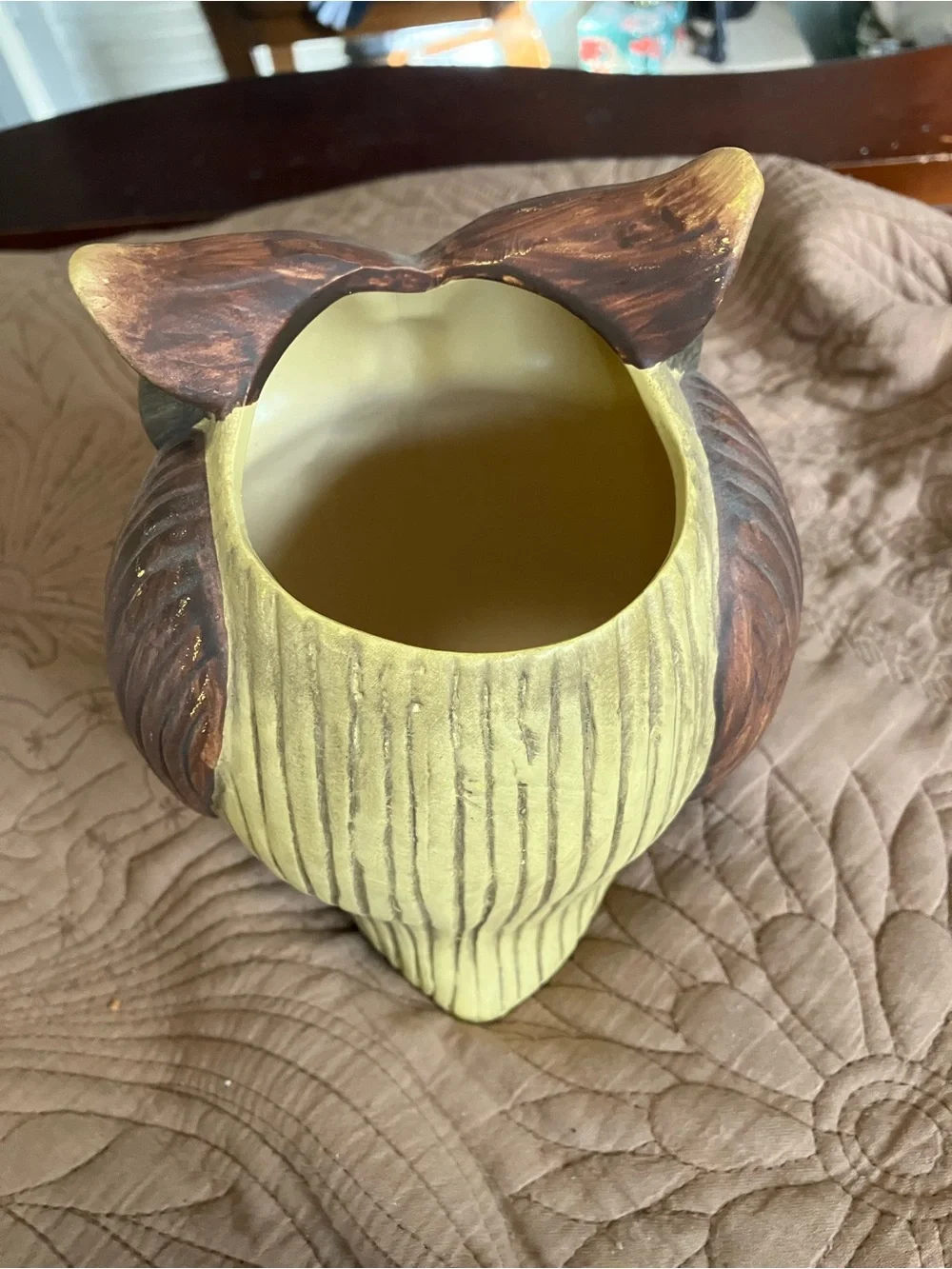 Vintage Ceramic Owl Vase by Burton